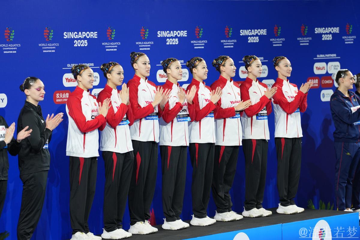 中国队再夺世锦赛花样游泳集体技巧自选桂冠 中国队再夺世锦赛花样游泳集体技巧自选桂冠